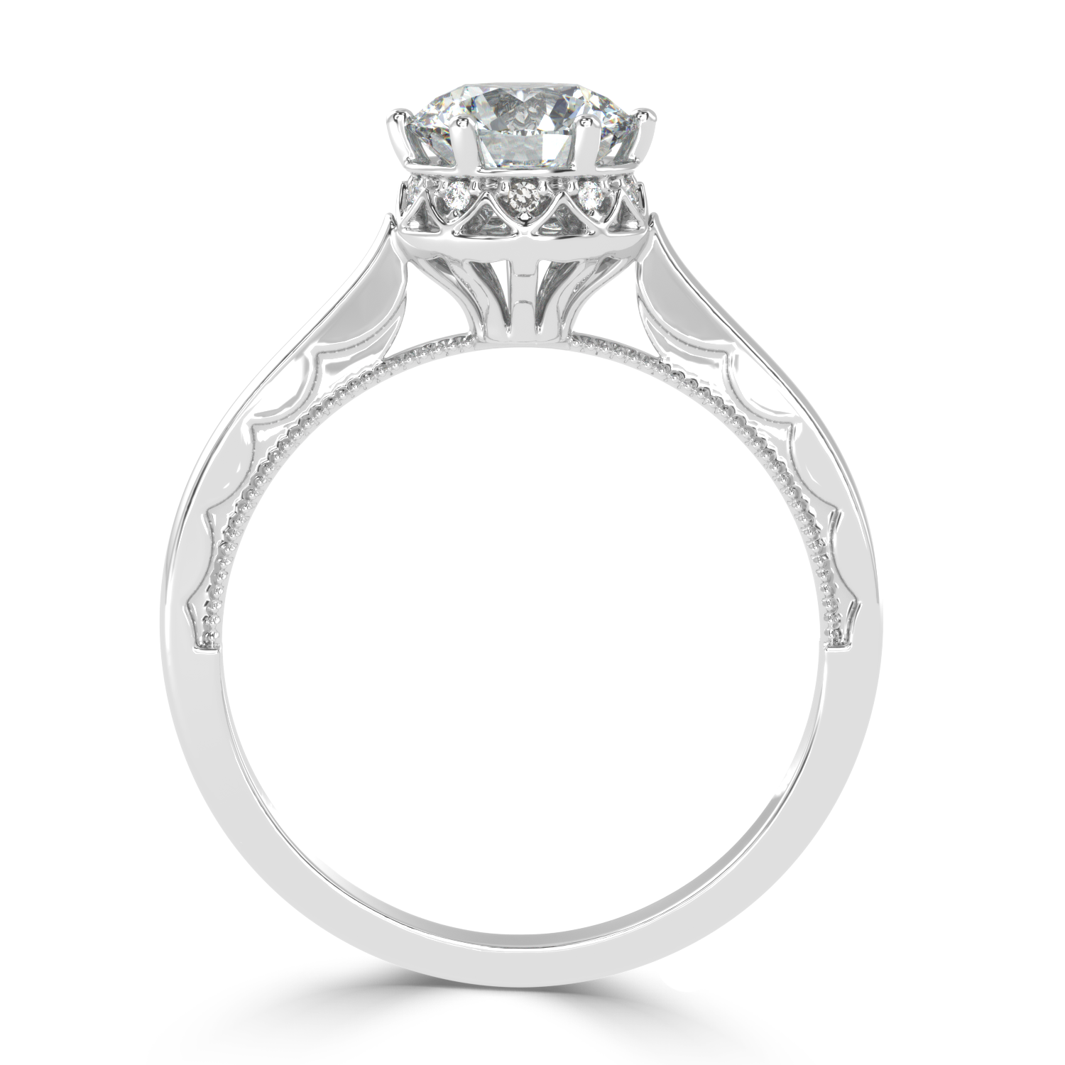 0.88 Carat G Color VS1 Clarity Diamond Studded Natural Diamond Ring.